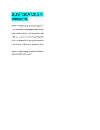 BUS 120A Chp 1 Test bank questions & answers. Which of the following statements about or