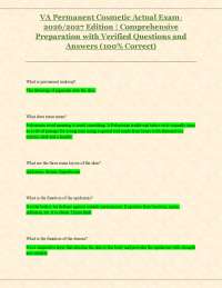VA Permanent Cosmetic Actual Exam | 2026/2027 Edition | Comprehensive Preparatio