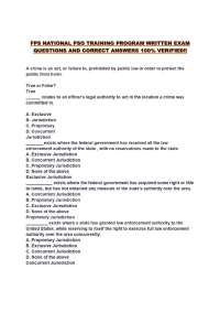 FPS NATIONAL PSO TRAINING PROGRAM WRITTEN EXAM QUESTIONS AND CORRECT ANSWERS 100% VERIFIED