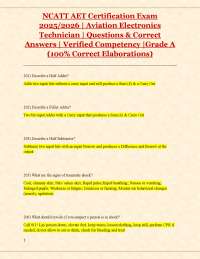 NCATT AET Certification Exam 2025/2026 | Aviation Electronics Technician | Q&A