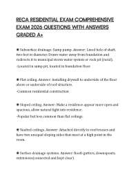 RECA RESIDENTIAL EXAM COMPREHENSIVE EXAM 2026 QUESTIONS WITH ANSWERS GRADED A+