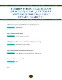 Florida Public Health Exam: Mosquito Control & Vector-Borne Disease Study Guide