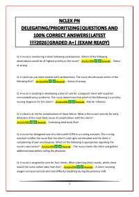 NCLEX PN EXAM REVIEW|QUESTIONS AND 100% CORRECT ANSWERS|LATEST UPDATE!!!!!!