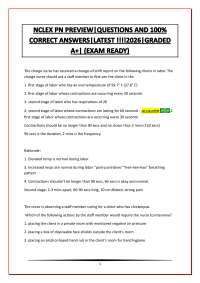 NCLEX PN PREVIEW|QUESTIONS AND 100% CORRECT ANSWERS|LATEST UPDATE!!!!!!