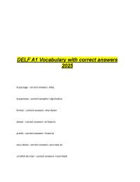 DELF A1 Vocabulary List 2025: Essential French Words for Beginners (with English)