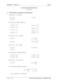 Exercícios de cálculo