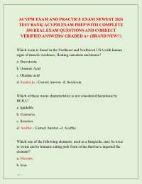 ACVPM EXAM AND PRACTICE EXAM NEWEST 2026 TEST BANK| ACVPM EXAM PREP WITH 350 QUESTIONS