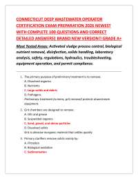 CONNECTICUT DEEP WASTEWATER OPERATOR CERTIFICATION EXAM PREPARATION 2026 NEWEST WITH COM
