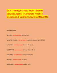 GSA Training Practice Exam (Ground Services Agent) | Complete Practice Questions & Verif