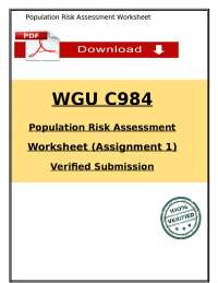 WGU C984 Assignment 1 (2026 / 2027) | Risk Management | Western Governors University (PDF)