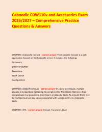 Caboodle CDW110v and Accessories Exam 2026/2027 – Comprehensive Practice Questions & Answ