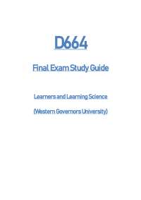 D664 Final Exam Study Guide (2026 / 2027) | Learners & Learning Science | WGU (PDF)