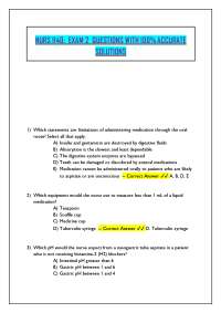 NURS 1140: EXAM 2 QUESTIONS WITH 100% ACCURATE SOLUTIONS