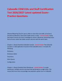 Caboodle CDW110v and Stuff Certification Test 2026/2027 Latest updated Exam– Practice Que