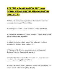 ATT TEST 3 EXAMINATION TEST 2026 COMPLETE QUESTIONS AND SOLUTIONS GRADED A+