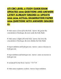 ATI CBC LEVEL 2 STUDY GUIDE EXAM UPDATED 2025 QUESTIONS AND ANSWERS LATEST ALREADY GRADED
