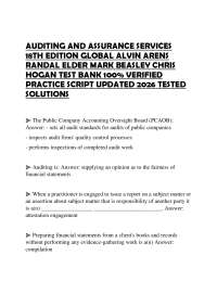 AUDITING AND ASSURANCE SERVICES 18TH EDITION GLOBAL ALVIN ARENS RANDAL ELDER MARK BEASLEY