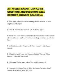 ATT WEEK 5 EXAM STUDY GUIDE QUESTIONS AND SOLUTIONS 2026 CORRECT ANSWERS GRADED A+
