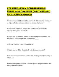 ATT WEEK 5 EXAM COMPREHENSIVE SCRIPT 2026 COMPLETE QUESTIONS AND SOLUTIONS GRADED A+