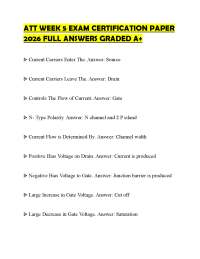 ATT WEEK 5 EXAM CERTIFICATION PAPER 2026 FULL ANSWERS GRADED A