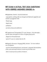 RRT EXAM 4 ACTUAL TEST 2026 QUESTIONS WITH VERIFIED ANSWERS GRADED A+