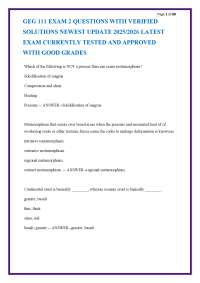 GEG 111 EXAM 2 QUESTIONS WITH VERIFIED SOLUTIONS NEWEST UPDATE 2025/2026 LATEST EXAM CUR