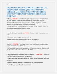 CMN 552 MODULE 5 TEST EXAM ACCURATE AND FREQUENTLY TESTED QUESTIONS AND ANSWERS