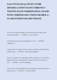 IAAI CFI EXAM test STUDY GUIDE 2025/2026 LATEST EXAM CURRENTLY TESTING EXAM VERSIONS REA