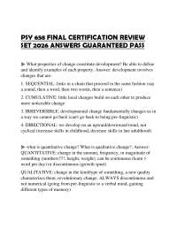 PSY 658 FINAL CERTIFICATION REVIEW SET 2026 ANSWERS GUARANTEED PAS