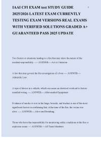 IAAI CFI EXAM test STUDY GUIDE 2025/2026 LATEST EXAM CURRENTLY TESTING EXAM VERSIONS REA