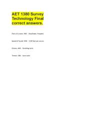 AET 1380 Survey of Audio Engineering Technology Final Exam questions with correct answer