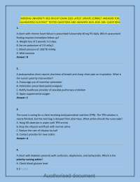 Herzing University HESI RN Exit Exam 20252026 Latest Update Questions and Correct Answers