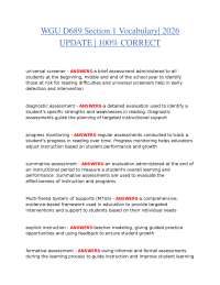 WGU D689 – SECTION 1 VOCABULARY COMPLETE LIST AND DEFINITIONS (2026 UPDATE)
