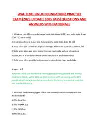 WGU D281 LINUX FOUNDATIONS PRACTICE EXAM|2026 UPDATE|1005 PASS|QUESTIONS AND ANSWERS