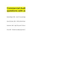 Commercial Audio MP200 Test questions with actual answers