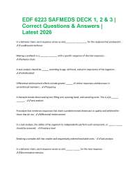 EDF 6223 SAFMEDS DECK 1, 2 & 3 | Correct Questions & Answers | Latest 2026