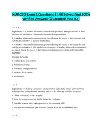 NUR 1 Maternal-Newborn Nursing Exam: 130+ Practice Questions on Labor & Delivery