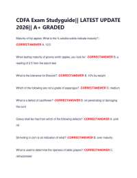 CDFA Exam Studyguide|| LATEST UPDATE 2026|| A+ GRADED