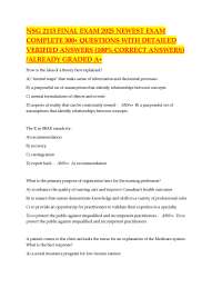 NSG 2113 Final Exam 2025: 300+ Practice Questions & Study Guide
