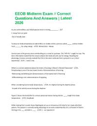EEOB Midterm Exam // Correct Questions And Answers | Latest 2026