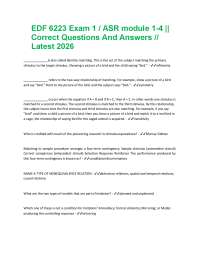 EDF 6223 Exam 1 / ASR module 1-4 || Correct Questions And Answers // Latest 2026