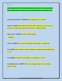 Wilkes NSG500 Exam 1 Advanced Health Assessment Questions and Answers