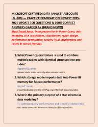MICROSOFT CERTIFIED: DATA ANALYST ASSOCIATE (PL-300) — PRACTICE EXAMINATION NEWEST 2025-