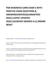 POB SHADWICK UARK EXAM 3 WITH PRACTICE EXAM QUESTIONS & ANSWERS(VERIFIED)GUARANTEED PAS
