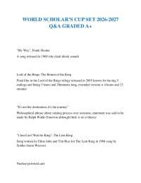 WORLD SCHOLAR’S CUP SET 2026-2027 Q&A GRADED A+