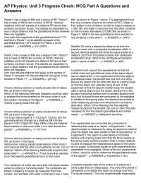 AP Physics: Unit 3 Progress Check: MCQ Part A Questions and Answers