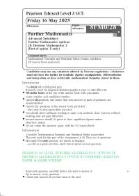 PEARSON AS LEVEL FURTHER MATHEMATICS OPTIONS 28 DECISION MATHEMATICS 2 OPTION K