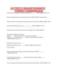 ACI Test C138 Questions with Correct Answers 2026 | Concrete Unit Weight & Yield Certifica