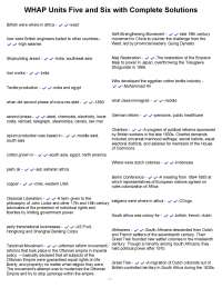 WHAP Units Five and Six with Complete Solutions.