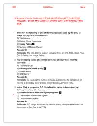 BSG Comprehensive Exam 2026 – 100% Verified Solutions